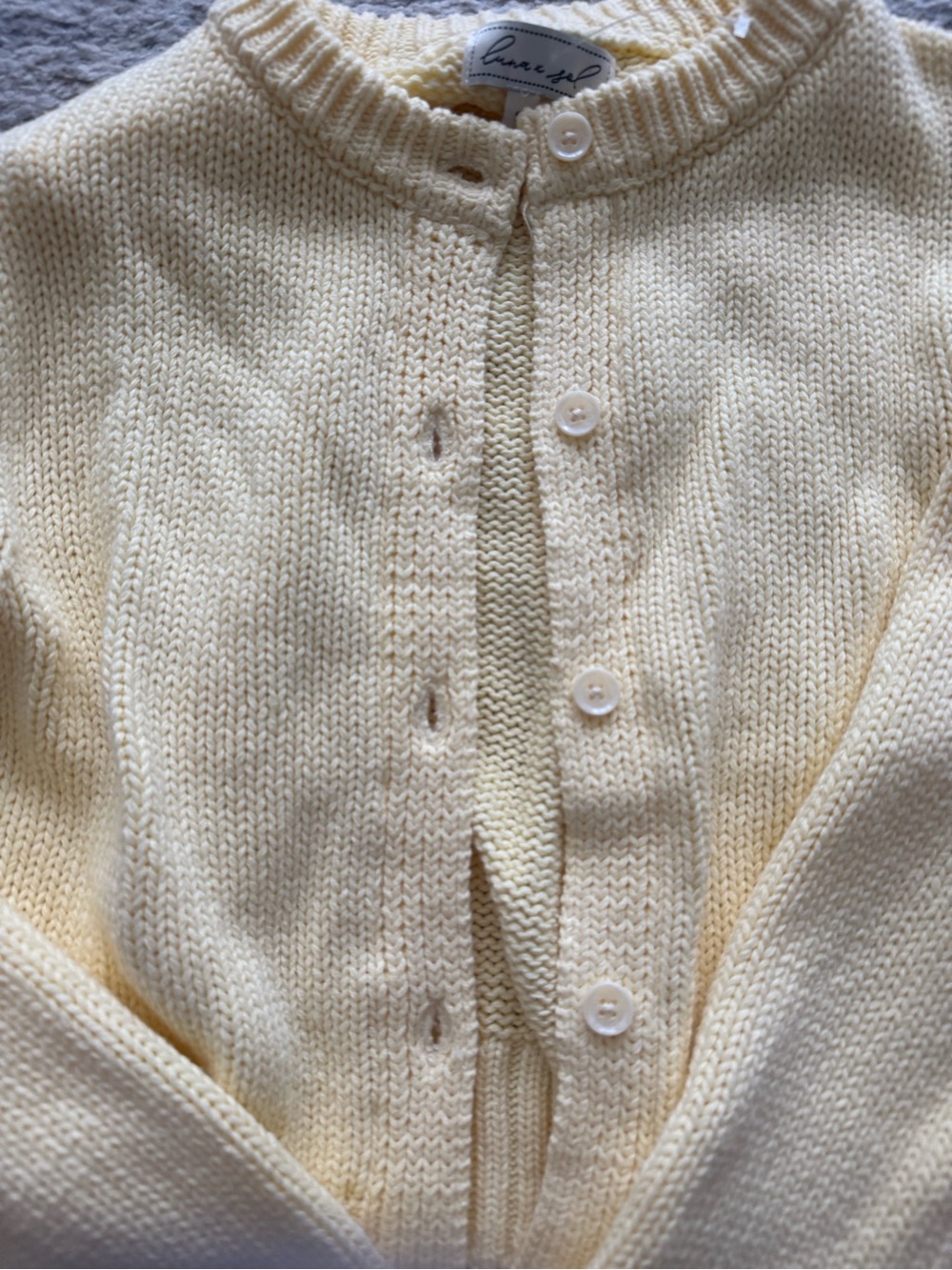 Luna x Sol Women's Yellow Knit Cardigan - Picture 2 of 4